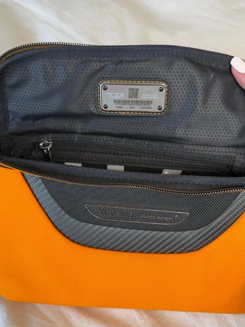 TUMI x McLaren Remex Accessory Kit / Dopp Kit – Papaya Orange – Monaco Formula 1